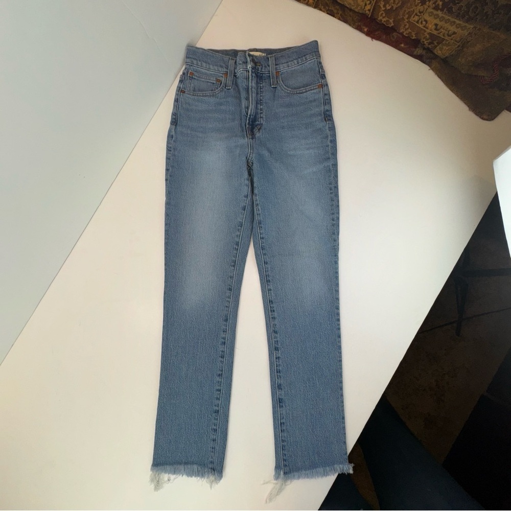 Madewell Women’s Perfect Vintage Jean High Rise Raw Hem Size 25 NWOT - Picture 5 of 16